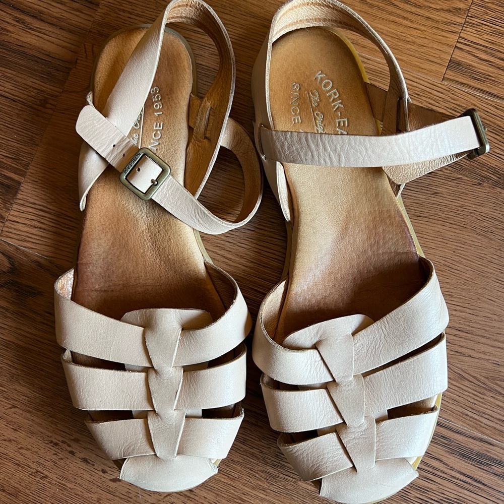 KORK-EASE x Anthropologie leather casual cream ankle